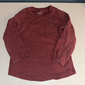 Cat & Jack Pocket T-shirt size 3T dark red like new